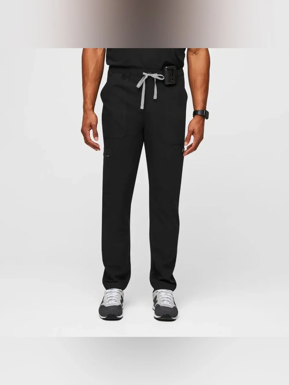 Figs Men’s Cairo Straight-Leg Scrub Pant Black - Size Large